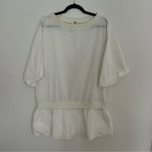 Free People Pullover Drop Waist Cotton Mini tunic shirt dress Size XS NEW